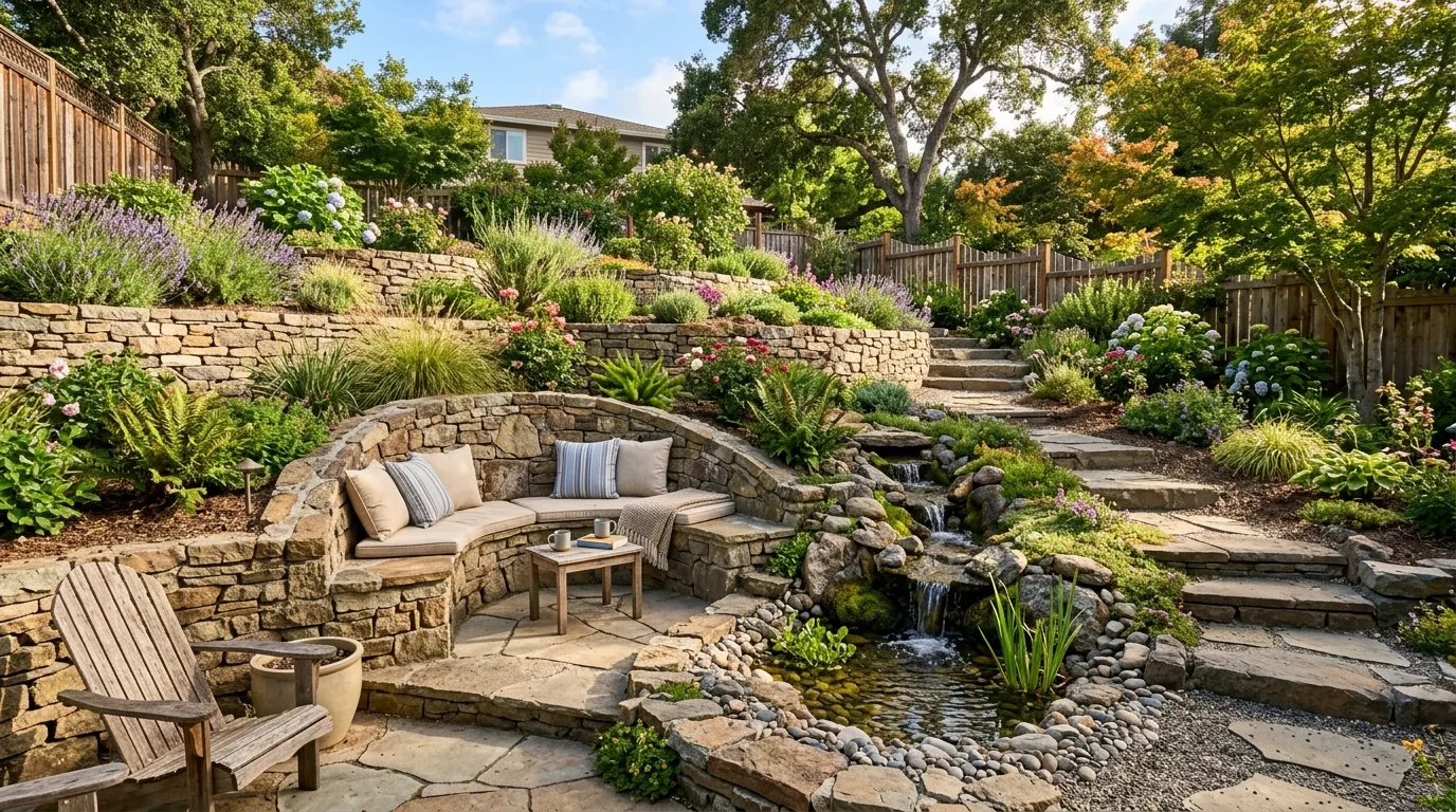 Stepped Garden Beds With Repetition
